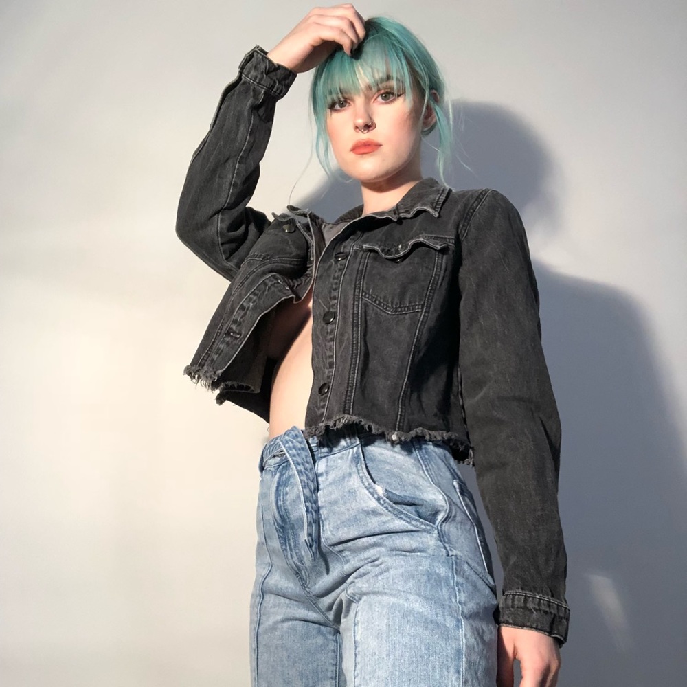 Faded Black Jean Jacket